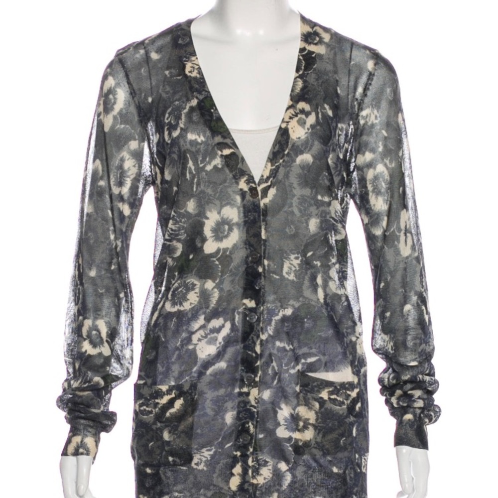 Vera wang Floral cardigan